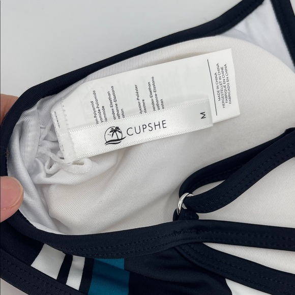 Women's Cupshe Striped Cutout Top & Bottom Bikini Set - Picture 4 of 7